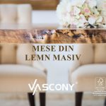 Coperta catalog prezentare mese lemn masiv Vascony.